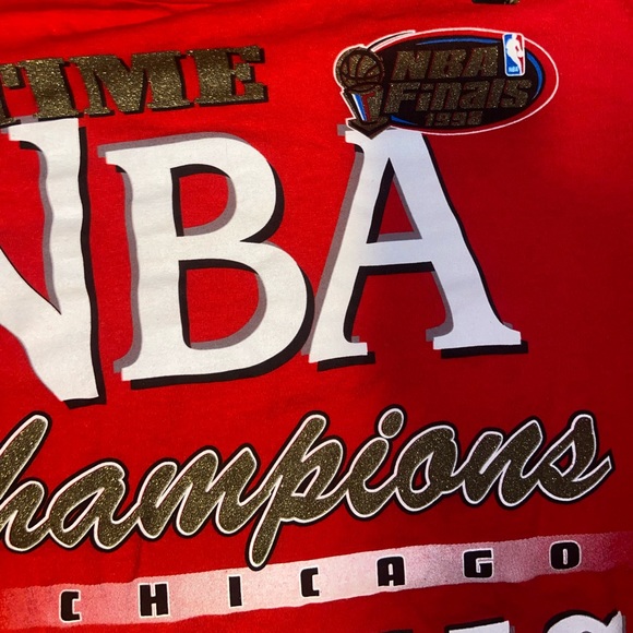 1998 Finals Vintage Chicago Bulls T-shirt XL - Picture 5 of 6